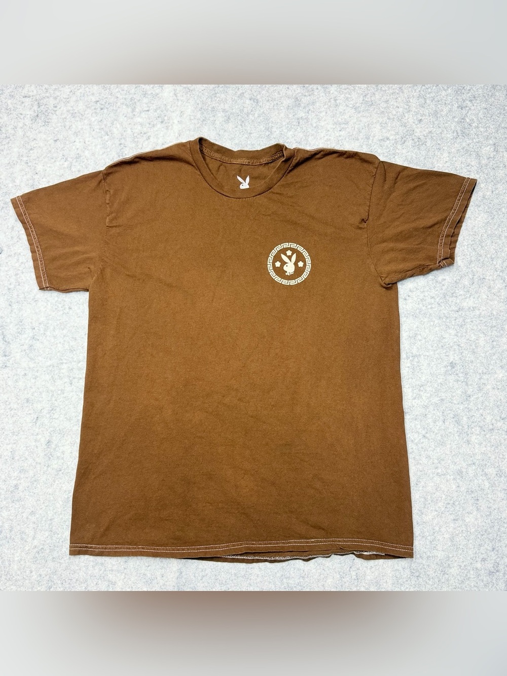 Playboy Graphic T-shirt Brown Asian Inspired Cherry Blossom Streetwear Medium